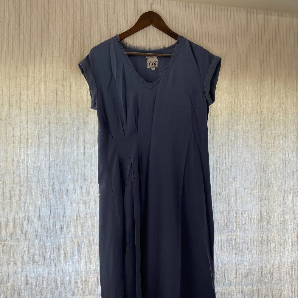 Go Silk Midnight Blue Dress S